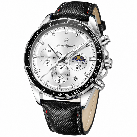 POEDAGAR Blue Chronograph Elite