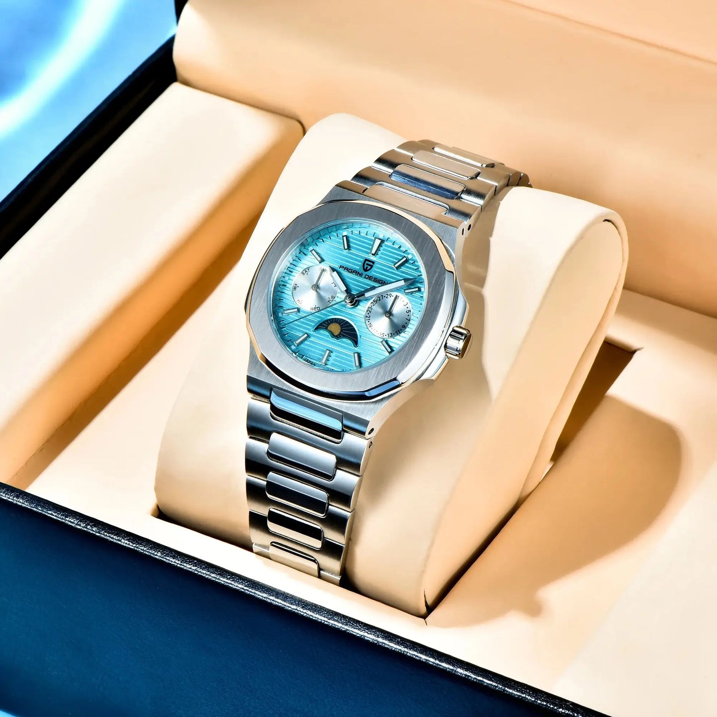 PAGANI DESIGN Celeste Tiffany Moonphase Sapphire 32