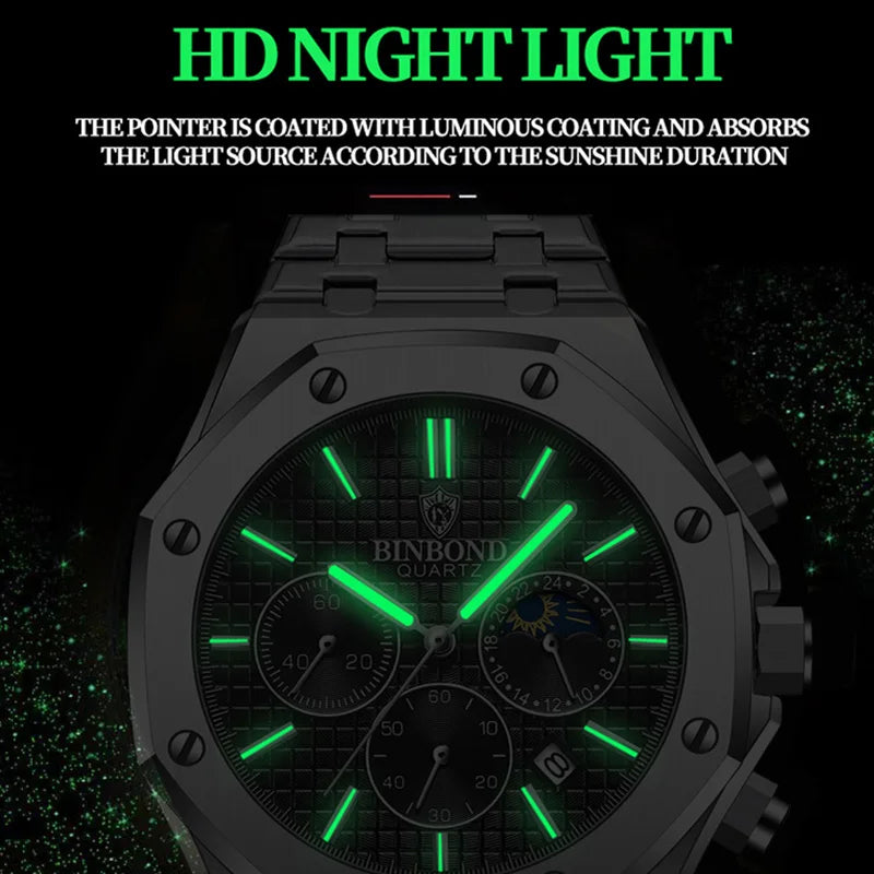 BINBOND Royal Chronograph Steel™